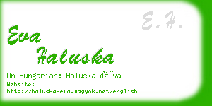 eva haluska business card